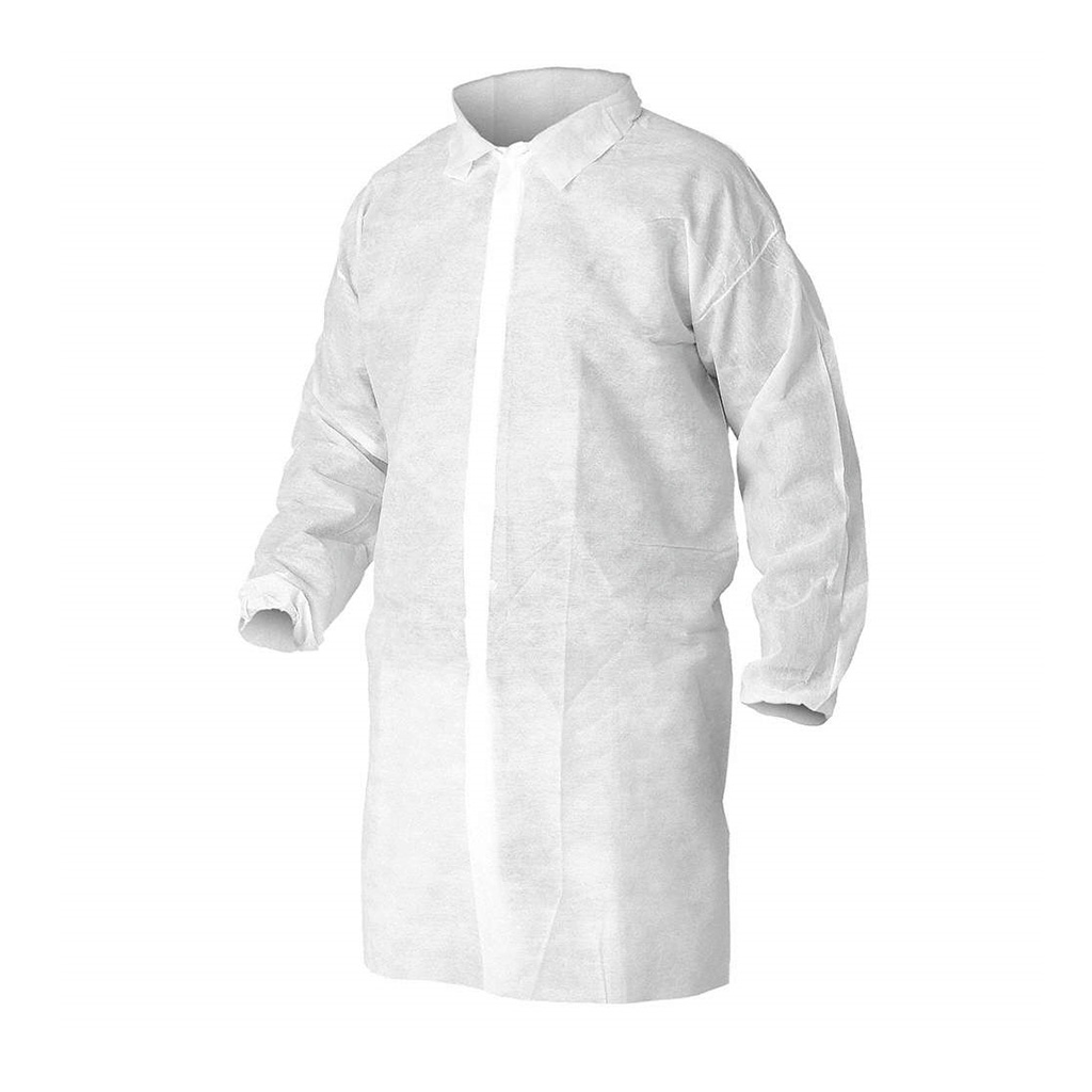 bata blanca desechable polipropileno