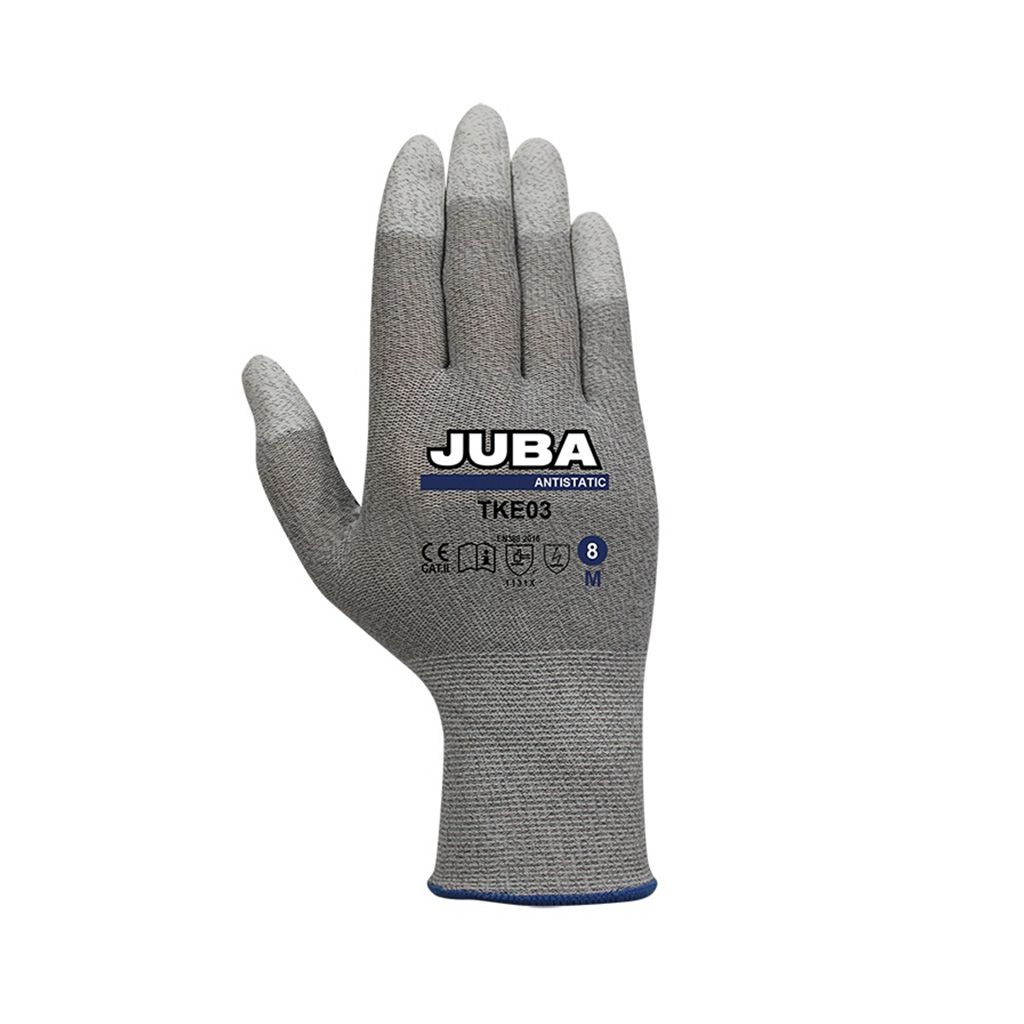 Guante nylon y fibra carbono antiestático TKE03